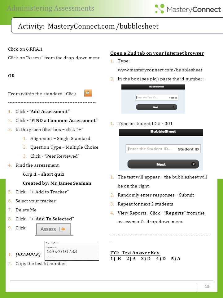 Bubblesheet masteryconnect 2024